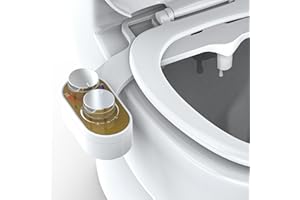 JOMIDAN Bidet Attachment for Toilet UK, Non-Electric Hot & Cold Water Slimline Toilet Attachment, Adjustable Water Pressure, Retractable Self-Cleaning Dual Nozzles, Suitable for Front and Back Cleaning