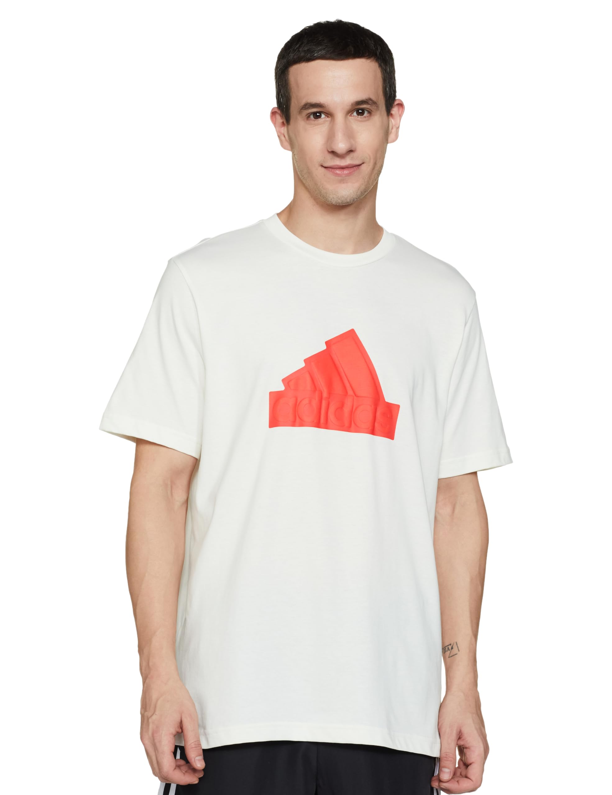 adidas Men Cotton Geometric Regular Fit T-Shirt