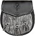 Produktbild I Luv LTD Laing Semi Dress Sporran Fur Plain Leather Flap Scottish Clan Crest