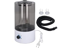 GLOGLOW Reptilien-Luftbefeuchter 4L mit Verstellbarem Schlauch, Terrarium-Nebelmaschine für Echsen, Schildkröten, Chamäleons, 32 x 15,5 cm, EU-Stecker