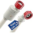VIOKS Aquastop Inlet Hose Washing Machine 2.5 m 90°C Hose 3/4 Inch Straight/Angled Universal Aquastop Hose for Washing Machines, Dishwashers/Inlet Hoses for Washing Machines