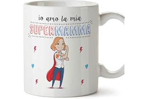 MUGFFINS Madre - Tazza Super Mamma Migliori del Mondo- Idee Regali Originali Festa della Mamma