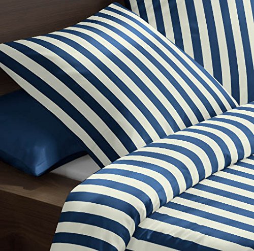 fleuresse Riva 143308 Fb. 2 Feingewebe-Bettwäsche plus 2 x Kissen 80/80, 200 cm x 200 cm, jeansblau - 3