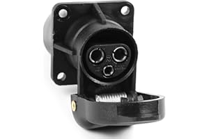 DARKGUARD 1 pedazo Zócalo 3Poli Tractor 12v 24v,Enchufe Remolque 3 Pines Hembra,Adaptador Zócalo Remolque 3Pines Conector para Agrícola Camión RV Autos Barco,DIN 9680,Impermeable (Zócalo S41)