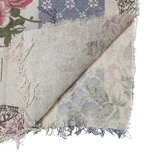 Souarts Stoffe Basteln Patchwork Baumwoll und Leinenstoff Stoffpakete DIY 160x100cm - 2