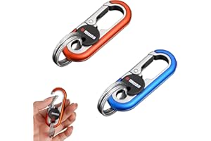 WAPSAT Llaveros para hombre, llavero de coche 2023 para hombre, llavero antipérdida con llaveros dobles, llavero de liberación rápida