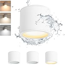 Lot De 6 Spots LED Encastrables Orientables - 5.5W 550LM, Dimmable, 3 Températures De Couleur (3000K/4000K/6000K), Angle 30°, Noir - 5