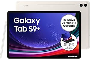 ‎SAMSUNG Samsung Galaxy Tab S9+ Android-Tablet, Wi-Fi, 256 GB / 12 GB RAM, MicroSD-Kartenslot, Inkl. S Pen, Simlockfrei ohne Vertrag, Beige, Inkl. 36 Monate Herstellergarantie [Exklusiv bei Amazon]