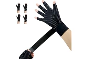 AOVYOO Gants de Compression Gants Arthrose sans Doigts - Soutien du Poignet Soulagement de la Douleur Rhumatisme - Syndrome de Canal,Carpien,Tendinite