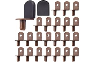 Ruidee 30 Pezzi 90 Gradi Squadrette Angolari Staffa Angolare a Forma di L Supporti Angolo Retto Staffa Angolare in Metallo Squadrette per Mensola per Tavoli Sedie Libreria Mobili (LJ/Red Bronze)