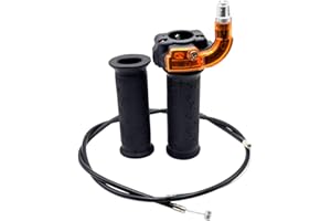 Royitay Motorrad Lenkergriffe Motorradgriff Lenkergriffe 22mm + 100 cm Motorrad Gaszug für 47 cc 49 cc 2-Takt 4 Wheeler Quad Trail Bike Mini Dirtbike ATV Quad Pocket Motocross