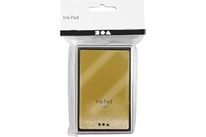 CREATIV DISCOUNT Stempelkissen, Gold, H 2 cm, Größe 9x6 cm, 1 STK.