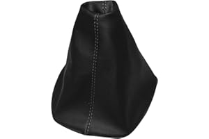 AERZETIX - Cuffia Soffietto - per Leva del Cambio - in Similpelle - pelle Nero con Cuciture Nero