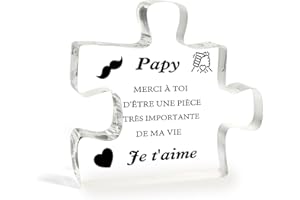 QWZIFY Cadeau Papy Fete des Papy Noel Cadeau Grand Pere Noel Idee Cadeau Papy Peres Original Acryliques Cadeau pour Papy Cadeau Fete des Papy Cadeau Papy Anniversaire Cadeau Fete des Peres Cadeau Papi