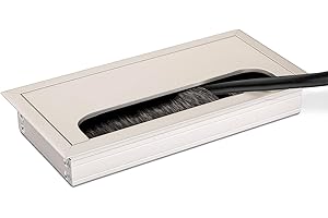 SOTECH So-TECH® przepust kablowy CAVO 160 x 80 mm prostokątny z aluminium, srebrny, EV1, anodowany przepust kablowy