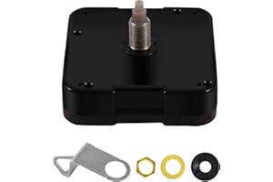 WinTaim Movimento super silenzioso per orologio da parete, 12888 movimento, lunghezza del gambo fai da te, funzionamento a batteria, riparazione (senza lancetta, serie WT-12888)