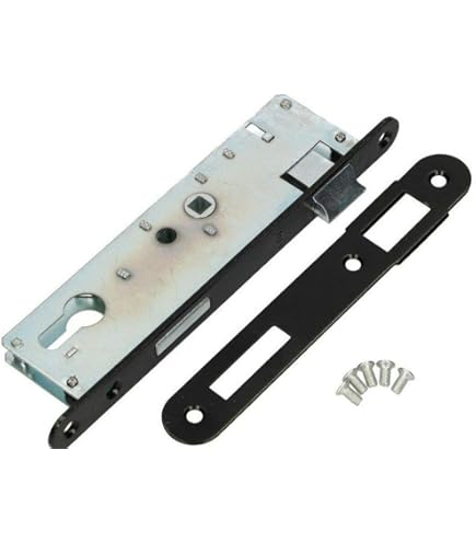 BKS 00071013 0007 PZW - Cerrojo Interno Para Puerta De Cristal (35/72/8 Mm, Din Ls, Perfil 20 X 235 Mm Esquinado), Color Níquel Y Plateado