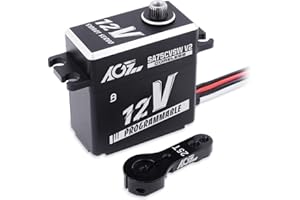 AGFRC 45KG Waterproof Digital Servo High-Torque - Programmable 12V Metal Gear Coreless Servo for 1/8 1/10 RC Models, Control Angle 180° (SA75CVSW V2)