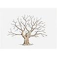 Personalised Wedding Fingerprint Tree, Custom Guest Book Finger Print Tree for Wedding Decoration Birthday Signbook
