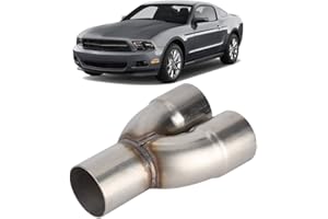 AKOZON Tuyaux Pour échappement Auto Accessoire Voiture Tuning Tuyau D'échappement Adaptateur De Tuyau D'échappement En Y Universel En Acier Inoxydable Entrée De 2,5 Po Od à 2,5 Po Id Double