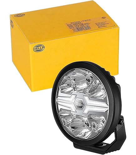 HELLA VALUEFIT LED Projecteur Longue Portée - Blade Chrome 9" - 12V / 24V - Rond - Chiffre De Référence: 25 - Limpide - Couleur Lumineuse: Blanc/ambre - Câble