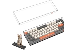 MAMBASNAKE Premium Acryl 87 Tasten Tastaturabdeckung Staubschutz Wasserdicht Anti-Knock Clear Tastaturabdeckung für TKL PC Mechanische Gaming Tastatur, 31 x 10,2 x 2,3 cm, kompatibel mit K68 RK68