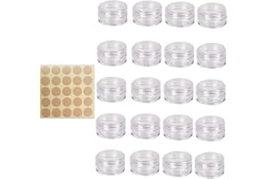 XINXINLOVEE 20 Stück Döschen,Döschen 5ml,Döschen mit Deckel,Dosen für Lippenbalsam Döschen,Kleine Tiegel für Lippenbalsam,Mini Cremedose Leer，Cremedosen Salbendöschen Kosmetikdosen Kosmetikdosen