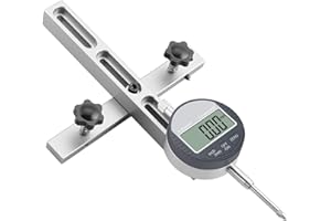 ALLmeter 0-1"/0,001" Digital Messuhr Geeignet für Tischkreissägen mit einer Nutbreite von 3/4 Zoll oder mehr mit Breite eloxierte Aluminiumstange mehr Rutschen hohe Präzision 1,9cm Nutbreitenanpassung