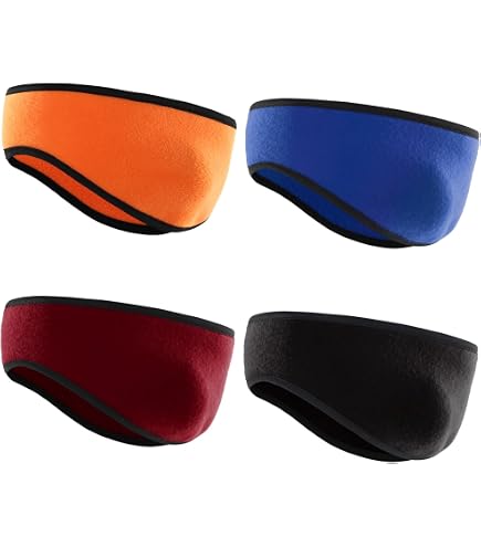 Fascia Termica Invernale Per Orecchie | Paraorecchie Sportivo Unisex In Pile Elastico | Scaldaorecchie Per Corsa, Sci, Moto | Nero/Grigio