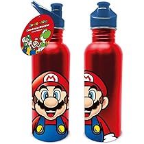 Stor Bottiglia In Vetro Con Custodia In Silicone 585 Ml – Super Mario, Borraccia Ecologica E Riutilizzabile, Senza BPA