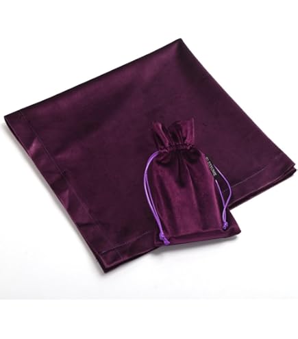 Nappe Tarot Carré Divinatoire En Velours (49x49cm), Tarot Pentacle Nappe Velveteen Pour Jeux De