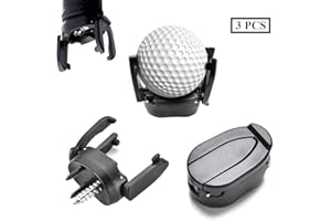Ailzos Golf Ball Retrievers Mini Foldable Golf Ball Pick Up Tool Saver Putter Grip Black Retriever Plastic Claw Grabber Ball Claw Putter Golf Accessories Tool 3 Pack