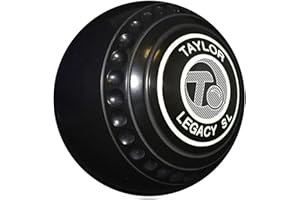 GENERIC Taylor Legacy Slimline Progrip Indoor/Lawn Bowls - Heavy - Black - Set Of 4
