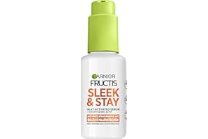 ‎GARNIER Garnier Fructis Sleek & Stay Heat-Activated Serum mit Alpha-Silanen für trockenes und zu Frizz neigendes Haar, 50 ml