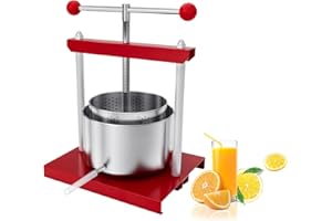 ACXIN 3L Fruit Press, Stainless Steel Wine Press, Juicer, Manual Fruit Press, Apple Press, Berry Press for Fruit Shops, Restaurants, Family Celebrations, Self-Brewing