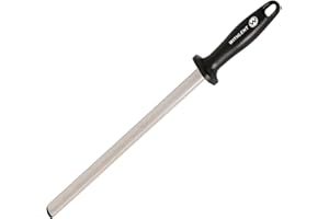 W WITHLENT Fusil à Aiguiser Diamant Grain 30 cm, Acier d'affûtage Professionnel Pour Chef Maître, Idéal Pour Couteau de Cuisine, Chasseur ou Bâton, Couteau de Cuisine, Boucheries Et Couteau Japonais