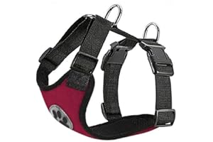 SlowTon uprząż samochodowa dla psa plus pasek łączący, wielofunkcyjny regulowany podwójny oddychający materiał siatkowy podróżny regularna kamizelka uprząż z pasem bezpieczeństwa w pojeździe samochodowym dla psów