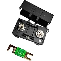 Dolity Kfz Auto Mini Ans Sicherungshalter Fuse Box Block Staubdichte Abdeckung - Ampere Auswählen - Schwarz - 150A