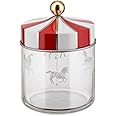 Alessi Circus MW30/75 - Barattolo da Cucina per Alimenti di Design, in Vetro Serigrafato con Coperchio in Banda Stagnata, 75 
