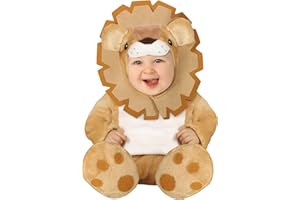 FIESTAS GUIRCA | Disfraz de León para Bebé - Incluye Capucha, Mono y Pies - Disfraces de Animales para Fiestas Infantiles, Halloween y Carnaval - Ideal para Niños y Niñas
