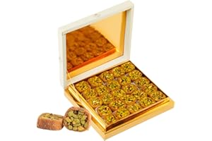 ZAITOUNE SWEETS Zaitoune Pistachio Baklava - 500 g | Luxury Honey Pastry | Arabic Dessert with Authentic Flavours made with Traditional Recipe | Beautiful Reusable Gift Tin | Great Ramadan Sharing Present