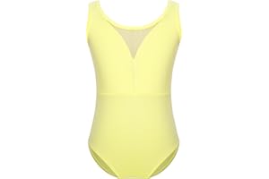 Oyolan Maillot de Baile Niñas Monos Leotardo de Danza Gimnasia Patinaje Maillot Espalda Cruzada Algodón Chicas Body Deportivo Monos Maillot de Ballet Ropa Bailarina