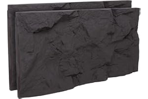 FRANKYSTAR Rushmore Lot de 2 panneaux muraux décoratifs 3D 120 x 60 x 9 cm effet pierre imperméables pour intérieur et extérieur en PU gris anthracite
