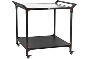 ‎BBQ-TORO BBQ-Toro Grillwagen 94 x 81 x 90 cm | Schwarz | Grilltisch mit großer Arbeitsfläche | Grill Beistelltisch, Outdoor Grill Trolley | Grilltisch Outdoor, Servierwagen mit Edelstahl Ablagefläche