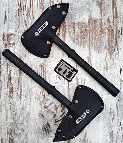 *2 Stück* tactical Kommando Tomahawk CAMO M48 Axt / Beil / Wurfaxt + 12in1 Survival-CARD - 7