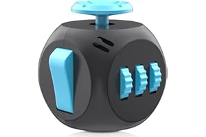 6 Sided Fidget Toy Cube - Fidget Cubes Fidget Fiddle Anxiety Toys for Adults,Grils,Kids,Children,Boys - ADHD,ADD,ASD - Office Classroom Travel - BY VCOSTORE