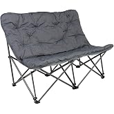 KingCamp Lemon Lux Double Ultra Konforlu &Ccedil;ift Kişilik Kamp Sandalyesi Grey