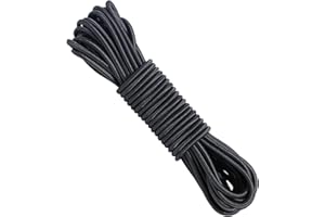 JOYSUELLY Cordon Elastique, 3 mm X 10 m Corde en Caoutchouc Elastique Décoratif Corde en Caoutchouc Sandow Chapeau Rond Sangle pour Camping Tente Chapeaux Remorque Travaux Manuels Et Projets De Bricolage