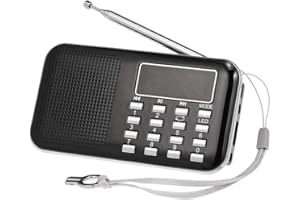 Docooler Y-896 Mini Radio FM Digital Portátil 3W Estéreo Altavoz MP3 Audio Reproductor con Pantalla de 2 Pulgadas Soporte de visualización USB Drive TF Card AUX-IN Auricular