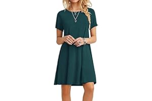 MOLERANI Summer Dresses for Women UK Casual T-Shirt Dress Short Sleeve Ladies Beach Dress